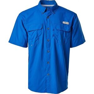 Magellan Outdoors Men's Laguna Madre Solid Short Sleeve Fishing Shirt Size L